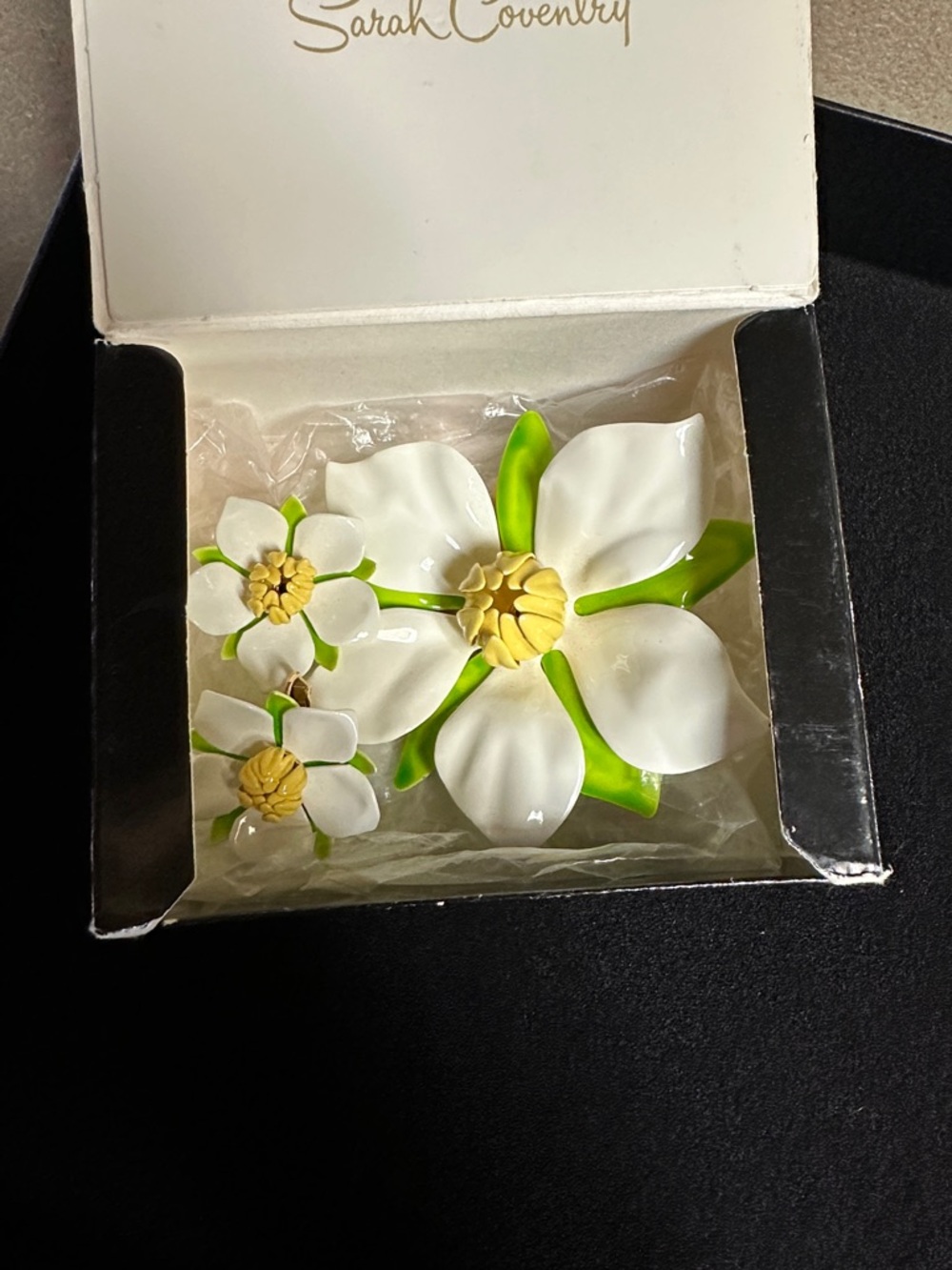 Vintage 1960’s Sarah Coventry Polynesian Brooch and Clip-On Earrings Set - Picture 8 of 8